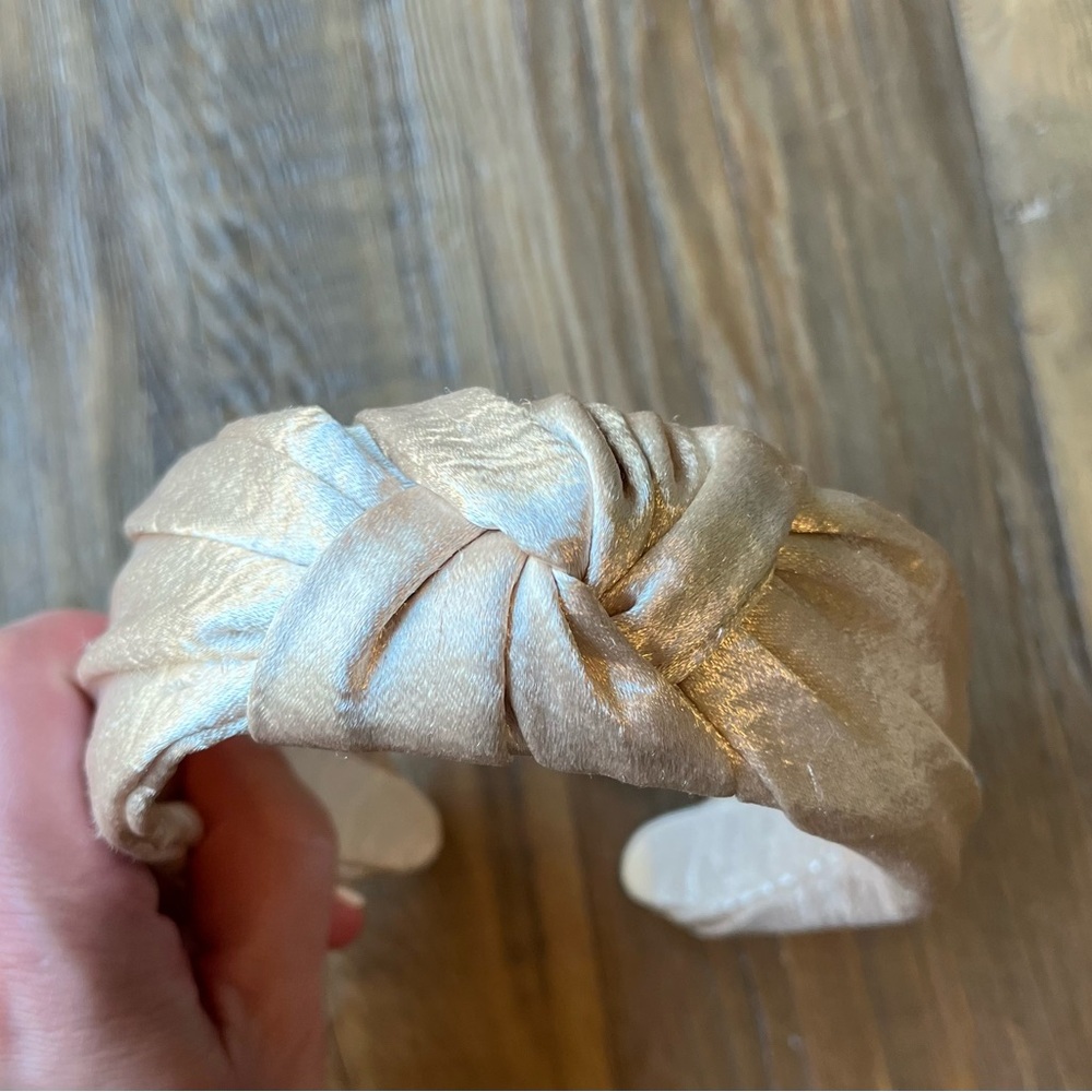 Anthropologie Champagne Twist Headband